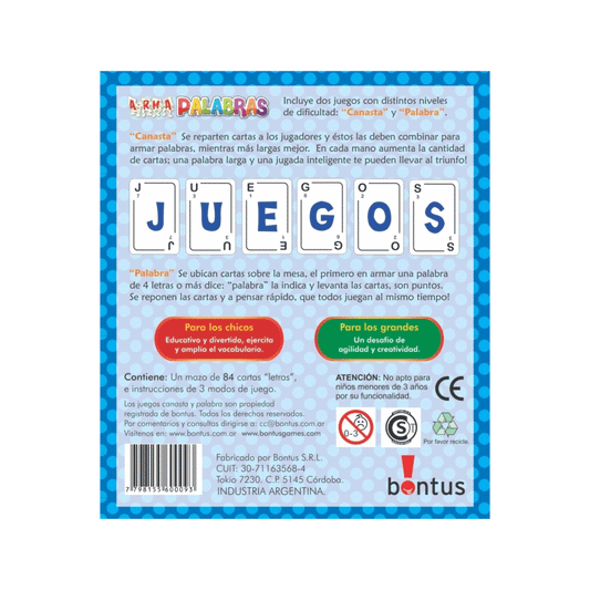 Juego De Cartas Armapalabras