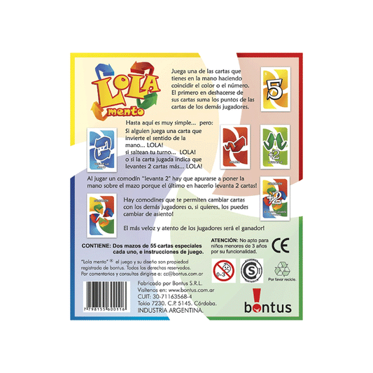 Juego de Cartas Lola Mento