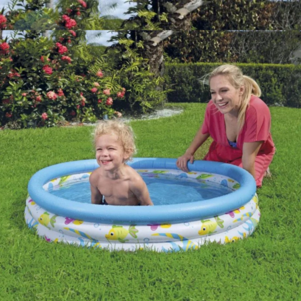 Pileta Inflable 3 Aros Fondo del Mar 102x25 cm