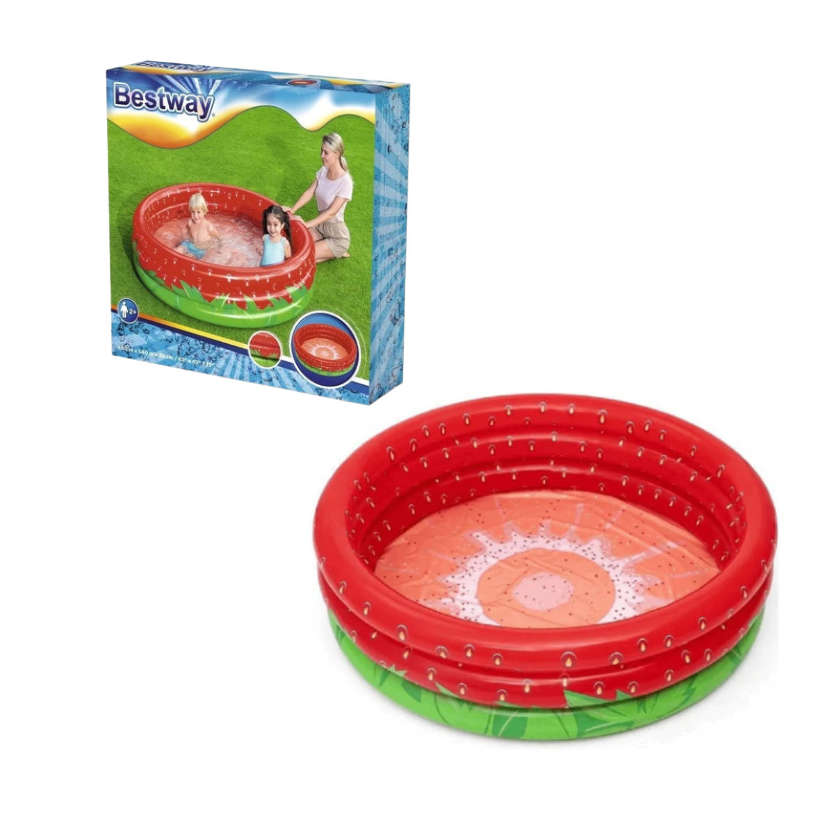 Pileta Inflable 3 Aros "Frutilla" Bestway 160x38 cm