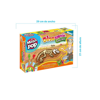 Juego De Masas Dinomanía Fósiles - Triceratops + T-Rex Chikitoys