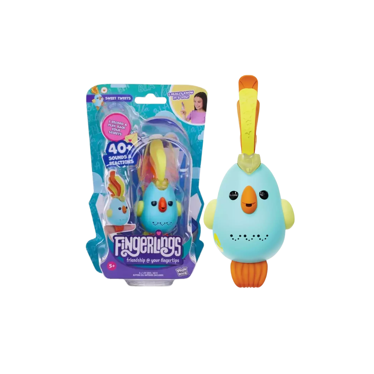 Fingerlings Sweet Tweets Pajarito Interactivo Celeste 3130 Shine