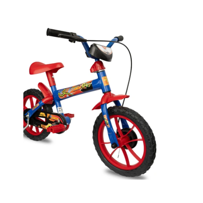 Bicicleta Infantil  Rojo y Azul de Montaña Rodado 12 con Rueditas