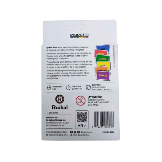 Juego de Cartas Que Lo Parió Ruibal