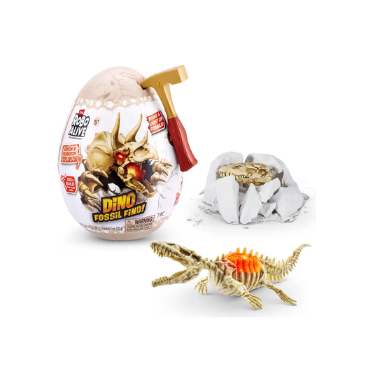 Robo Alive Dino Fossil Find - Huevo Sorpresa Desentierra Fósiles 18 cm