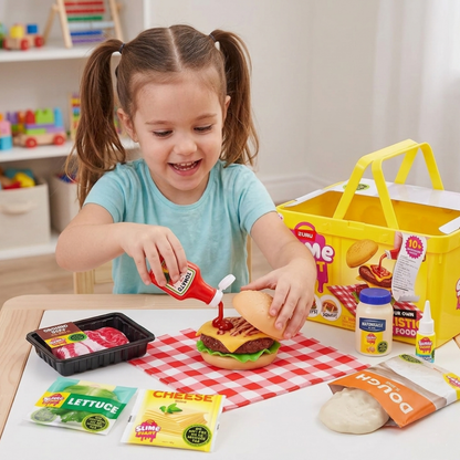 Slime Mart Canasto de Compras Crea Tu Hamburguesa