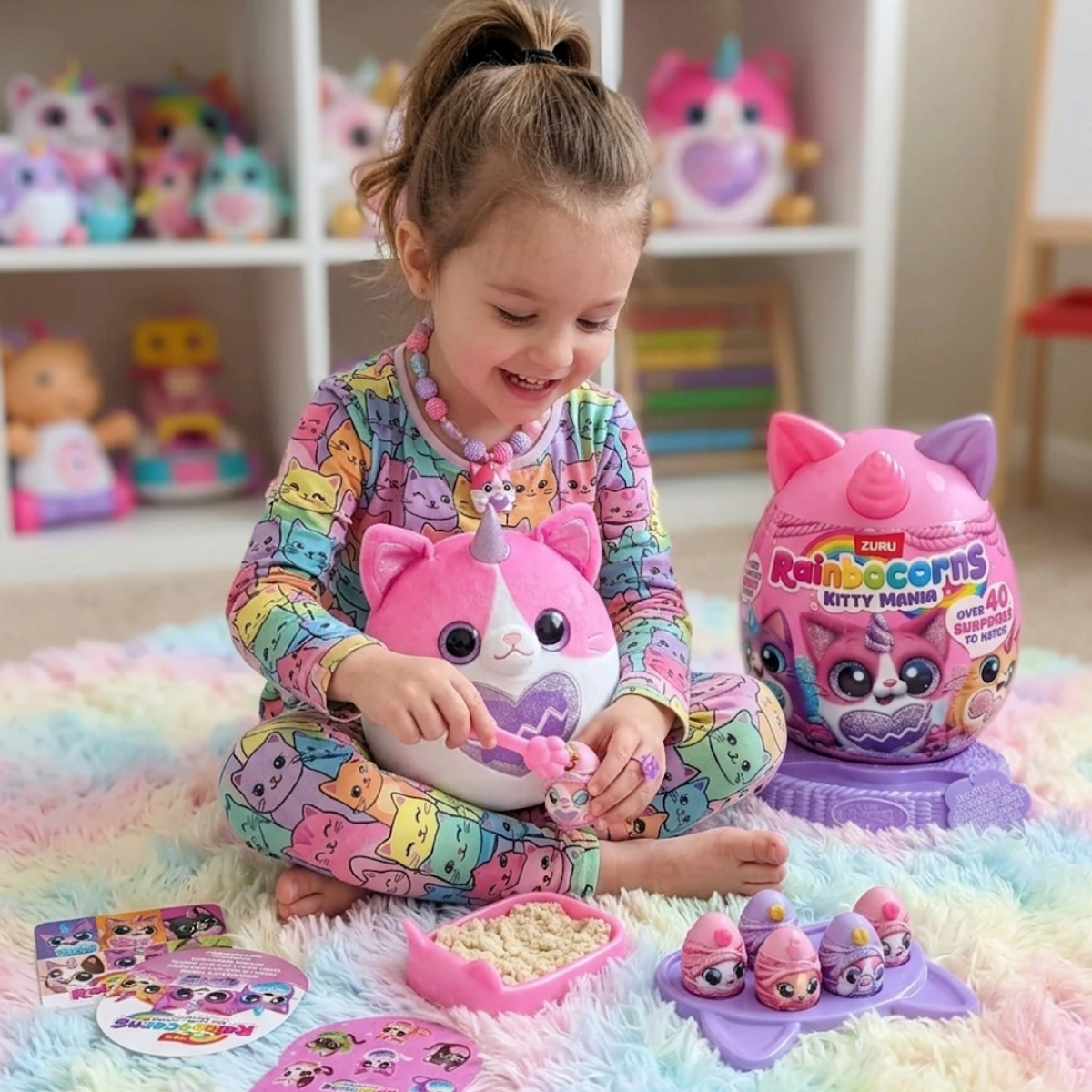 Rainbocorns Eggzania Kitty Mania Huevo Sorpresa 30 cm