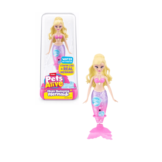 Muñeca Pets Alive Sirena Nadadora Interactiva 15 cm