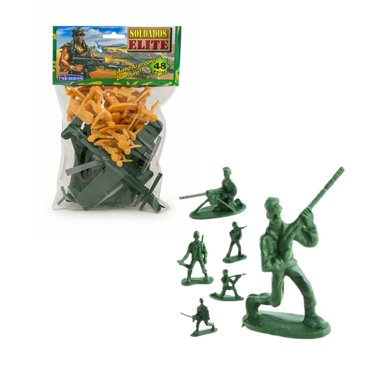 Soldados x 48 pcs con Avión y Helicóptero