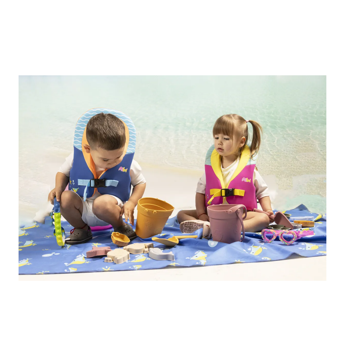 Chaleco De Flotación Infantil Bubble Neoprene Azul 15–20 Kg