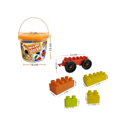 Balde de Mini Blocks Duravit - 29 Piezas con Ruedas