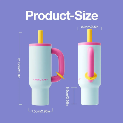 Vaso Térmico Rosa y Azul Bawang Tumbler Chako Lab 1100 ml