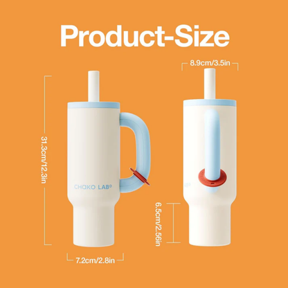 Vaso Térmico Blanco Azulado Bawang Tumbler Chako Lab 1100 ml
