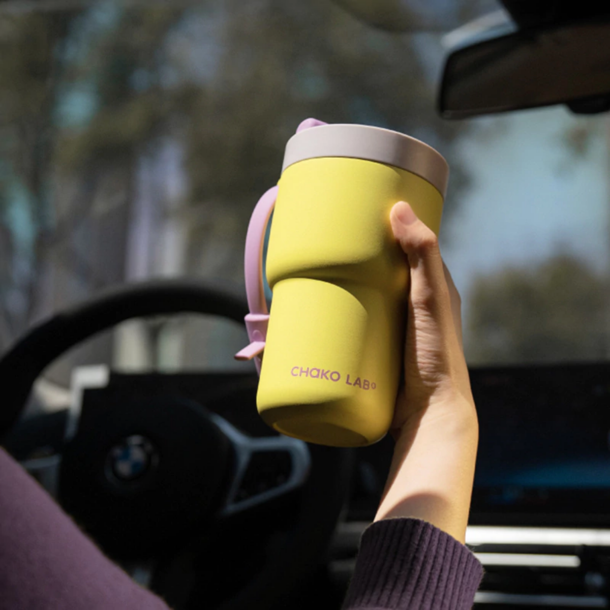Vaso Térmico Amarillo y Violeta Twist Tumbler Chako Lab 530 ml