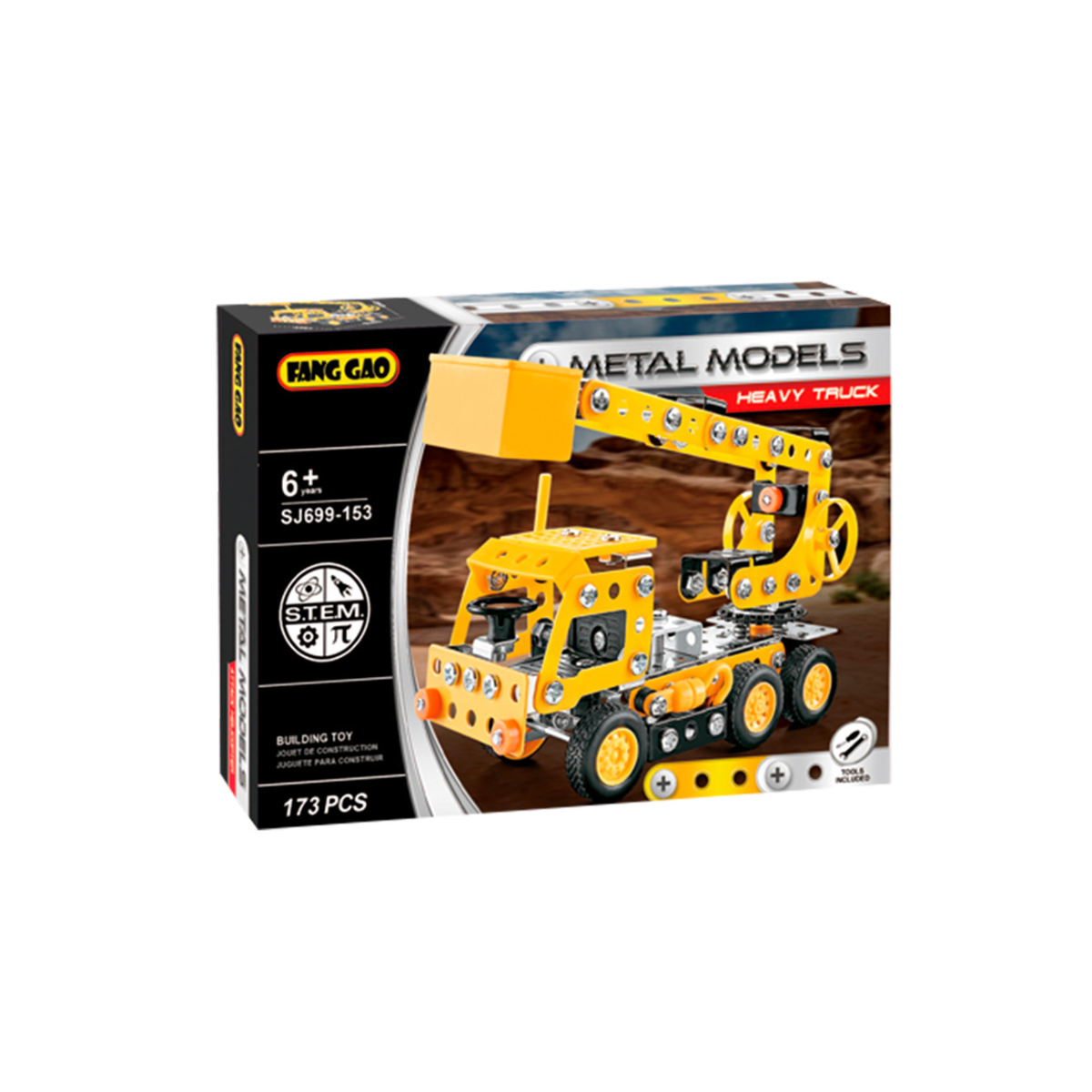 Vehículo Grúa Elevadora Para Armar 173 Piezas Isakito