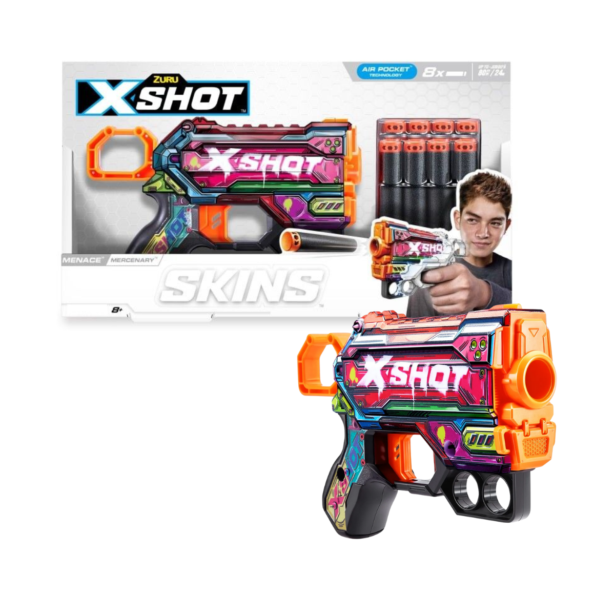 Pistola Lanza Dardos  X-shot Skins Menace