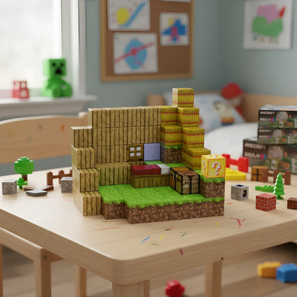 Cubos Magnéticos Minecraft Casa de Aldea 100 piezas T084