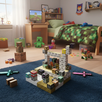 Cubos Magnéticos Bloques de Minecraft Tienda De Herramientas 128 Piezas T097