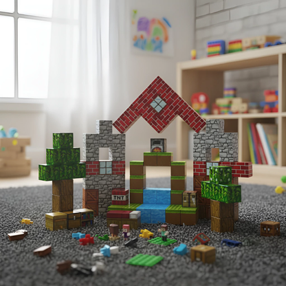 Bloques Magnéticos Minecraft Mini Park 100 Piezas Z018