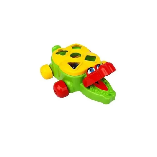 Juguete Didáctico Junior Cocodrilo para Arrastrar con Martillo y Bolitas