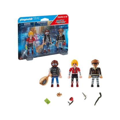 Playmobil Set con 3 Figuras de Ladrones