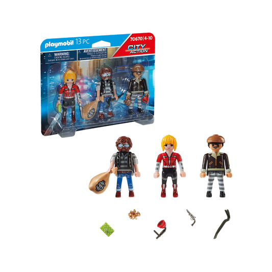 Playmobil Set con 3 Figuras de Ladrones