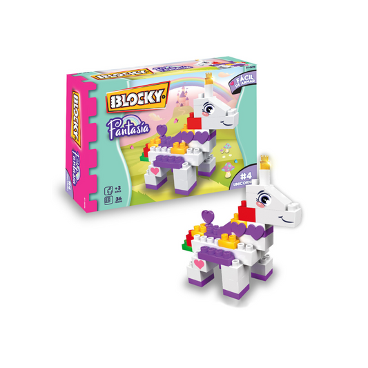 Juego De Construcción Blocky Mini Unicornio Fantasía Rasti