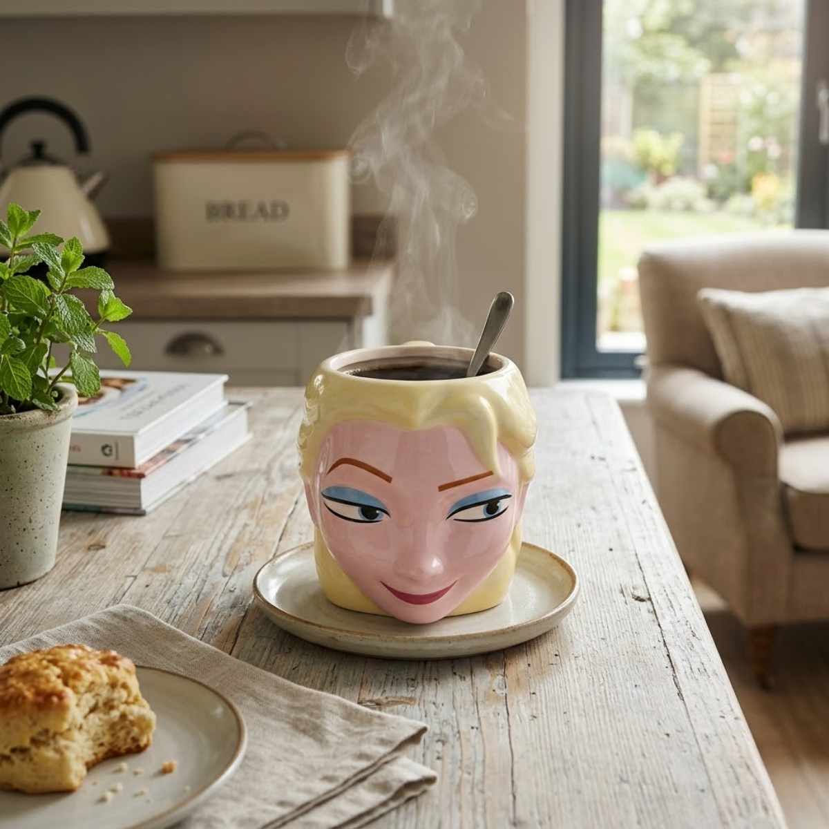 Taza Cerámica 3D Disney Frozen Elsa 325 ml