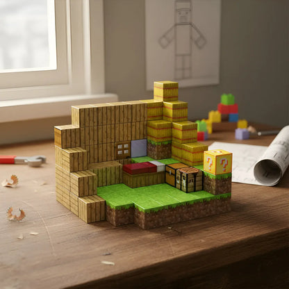 Cubos Magnéticos Casa de Aldea 100 piezas T084