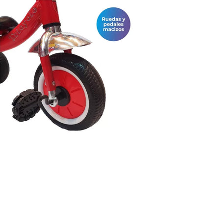 Triciclo Infantil Reforzado Rueda Maciza Canasto Bebe Niños
