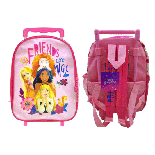 Mochila Princess Friends Are Magic Con Carro 12 Pulgadas