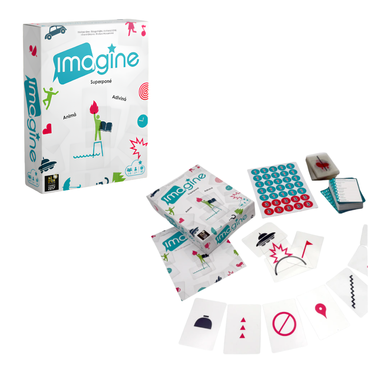 Juego de Mesa Imagine Cartas Transparentes