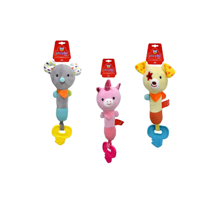 Sonajero Peluche Animalitos Con Mordillo 25cm