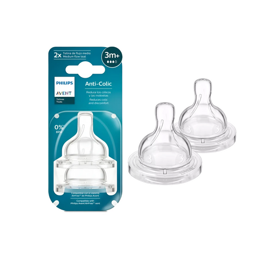 Tetinas Anti Cólicos Refresh X2 Fluir Medio +3M Philips