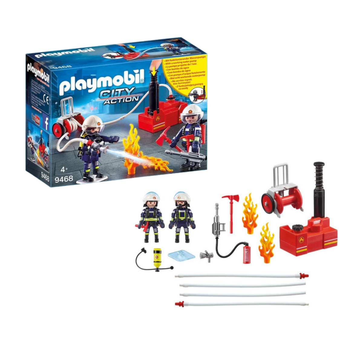 Playmobil Bomberos con Bomba de Agua