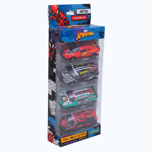 Vehículo Metálico Spider-Man Pull Back Action