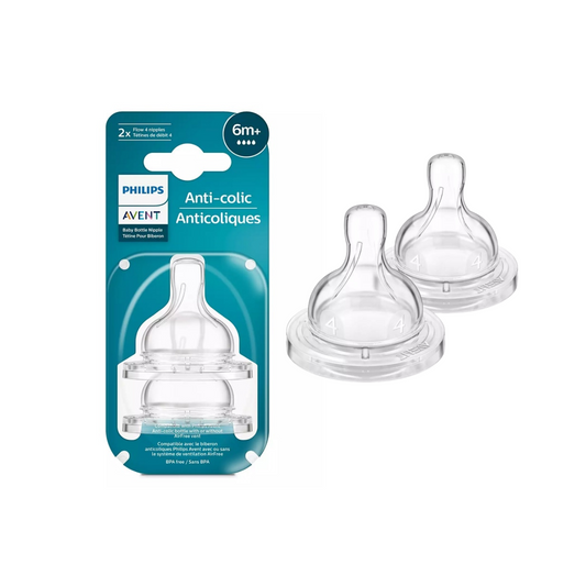 Tetinas Anti Cólicos Refresh X2 Fluir Rápido +6M Philips