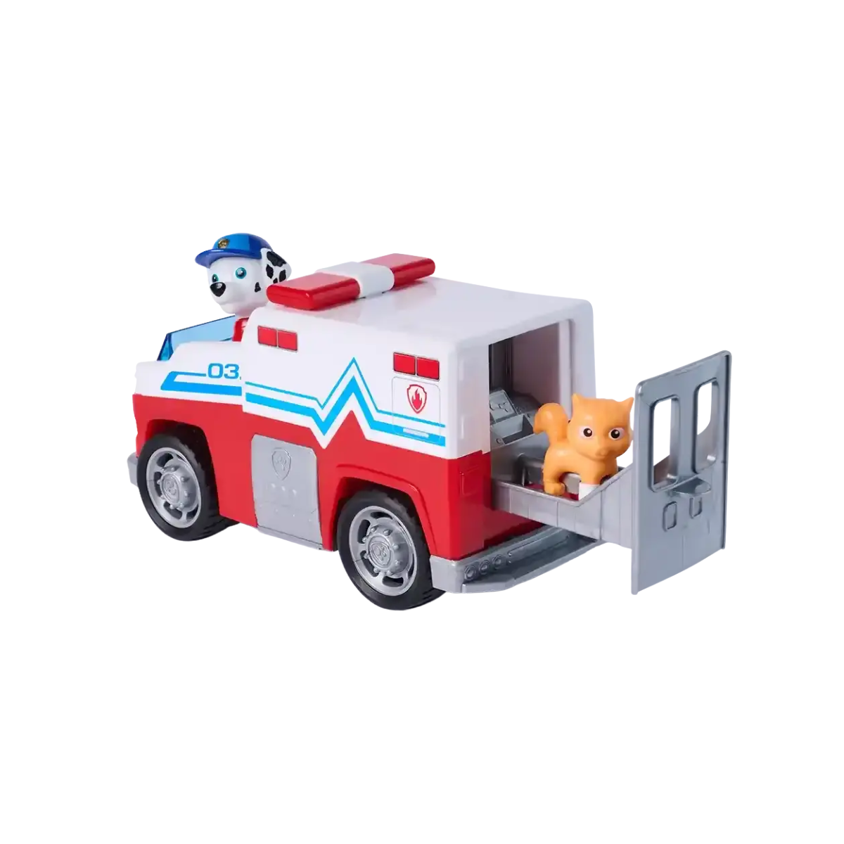 Vehículo de Acción Paw Patrol Marshall Pull Back