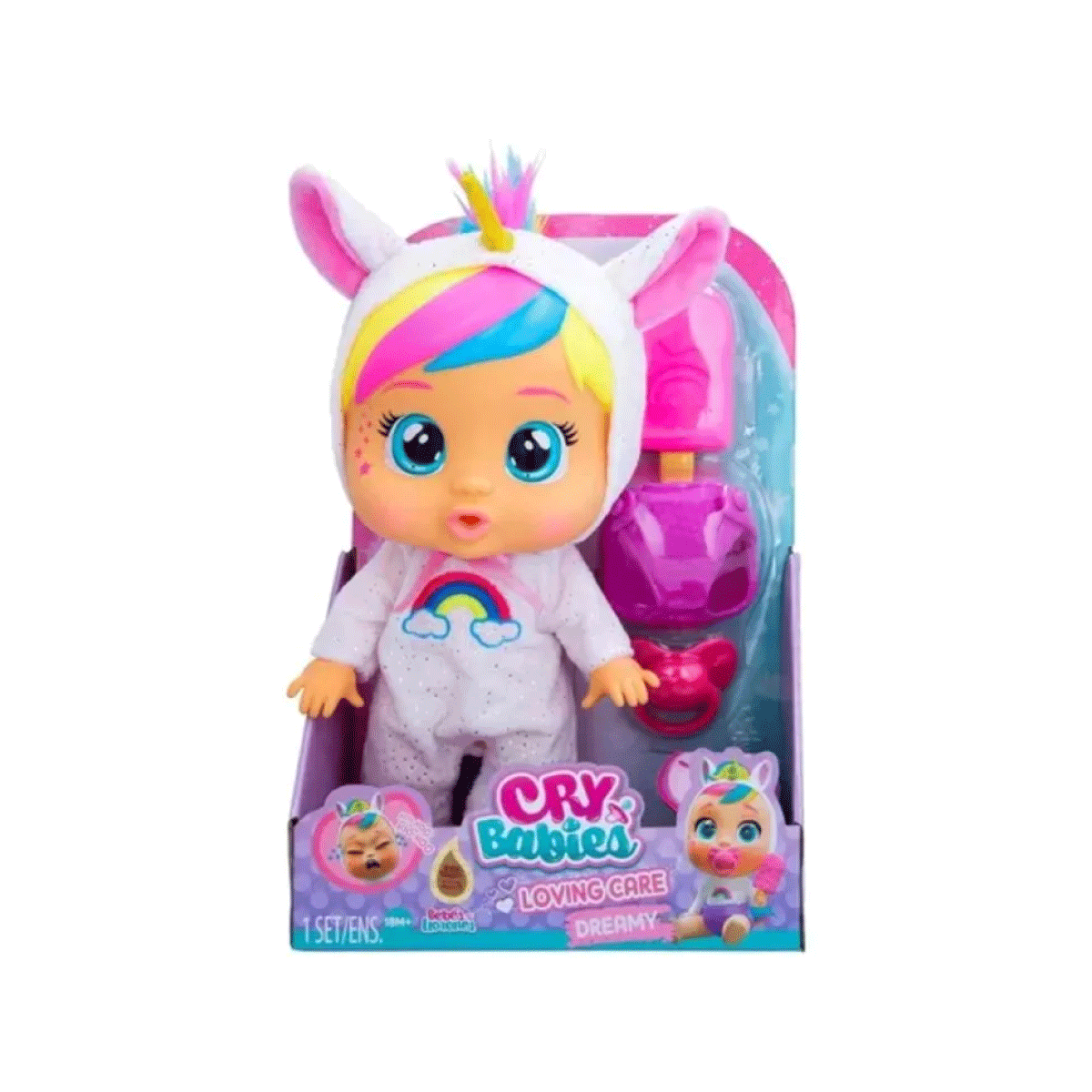 Muñeca Cry Babies Bebe Lloron Loving Care 25cm