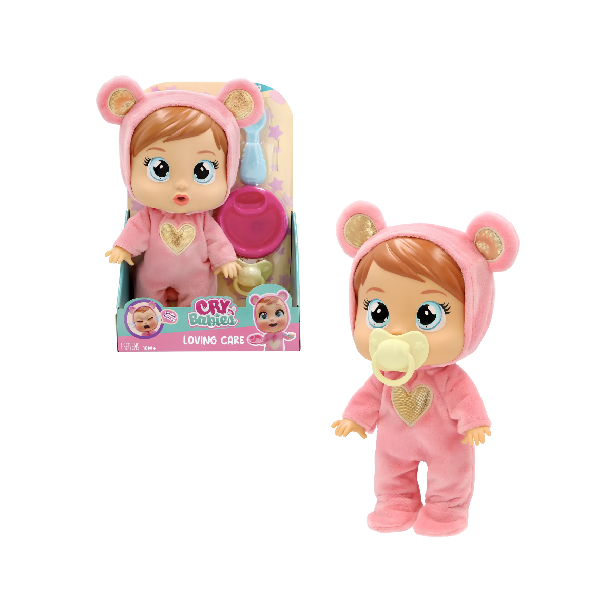 Muñecas Cry Babies Loving Care 25cm (Nina/Lena/Kristal)