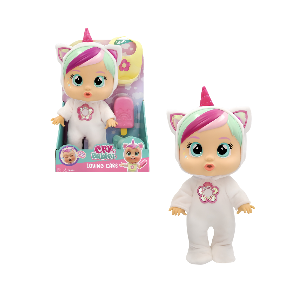 Muñecas Cry Babies Loving Care 25cm (Nina/Lena/Kristal)