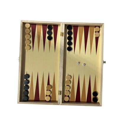 Juego 3 en 1 de Madera: Ajedrez, Damas y Backgammon