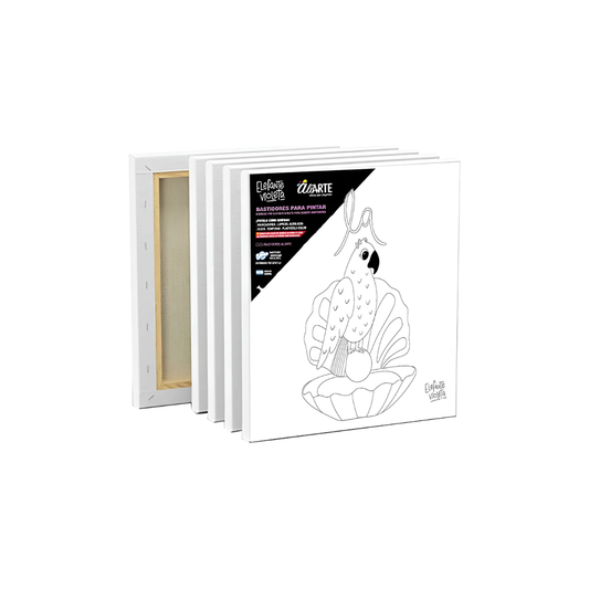 Bastidor 30x30 Elefante violeta 006