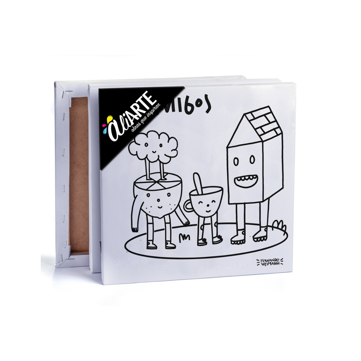 Bastidor lienzo 30 x 30 cm - Diseño 3 Fernando Weimann