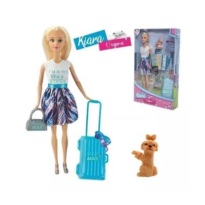 Muneca Kiara Viajera Con Accesorios Poppi Doll