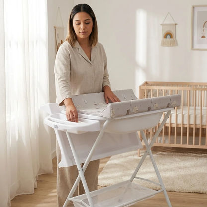 Catre de Baño con Cambiador Rabbit Beige Baby One