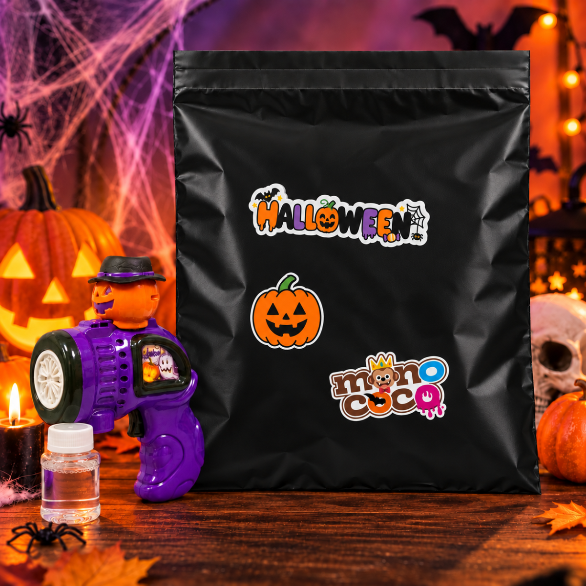 Paquete Tenebros Dulce o Truco con burbujero Tematico de Regalo
