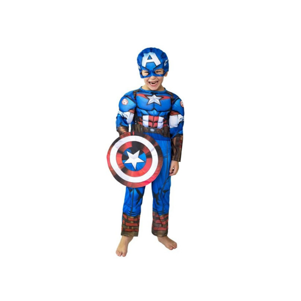 Disfraz Capitán América con Músculo Talle 1