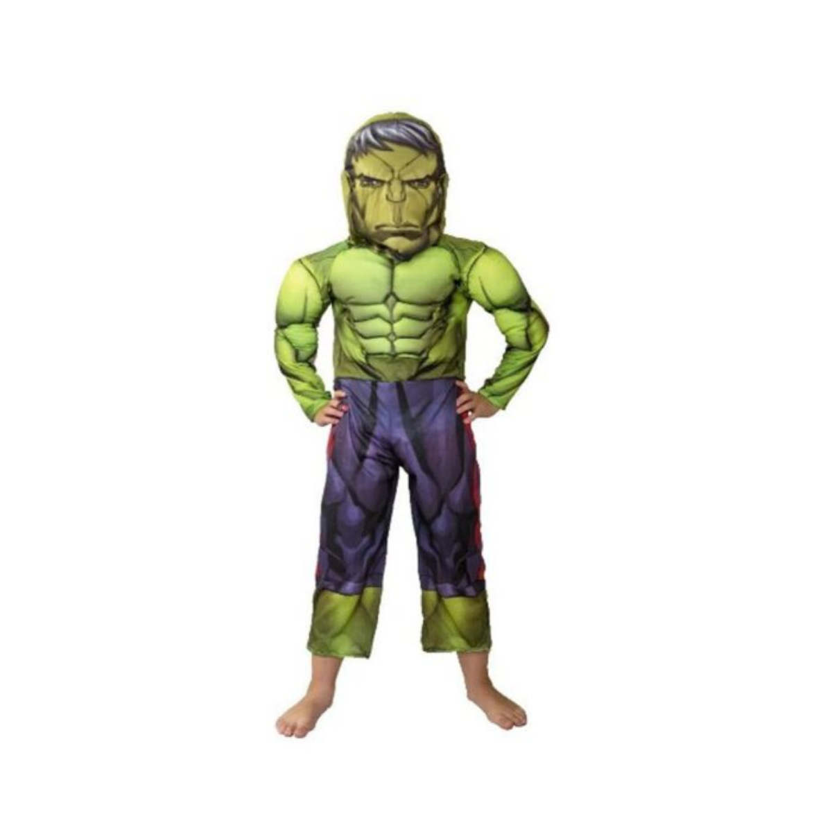 Disfraz Hulk con Músculo Talle 0
