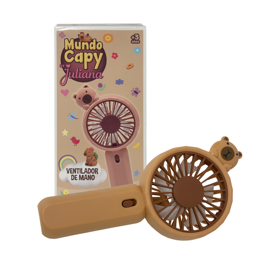 Ventilador de Mano Mundo Capy By Juliana